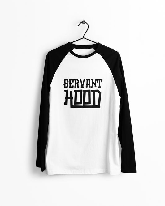 Servant Hood Classic Raglan Tee (Black & White)